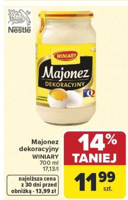 Majonez dekoracyjny Winiary promocja w Carrefour Market