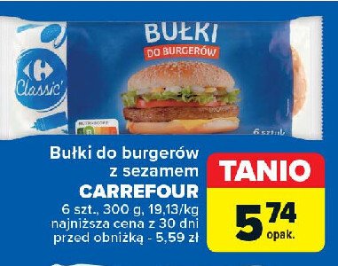 Bułki do burgerów z sezamem Carrefour promocja