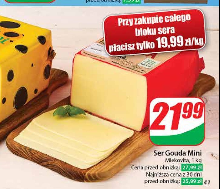 Ser gouda mini Mlekovita promocja w Dino