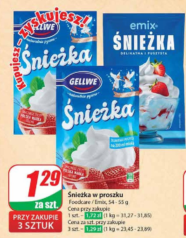 Śnieżka na mleko Emix promocja