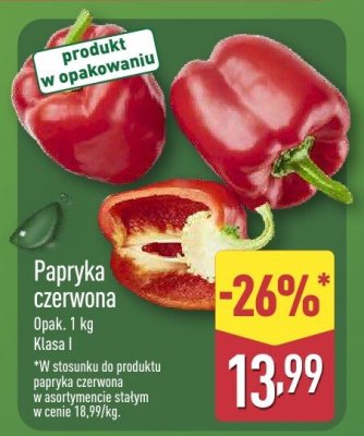 Papryka czerwona promocja w Aldi