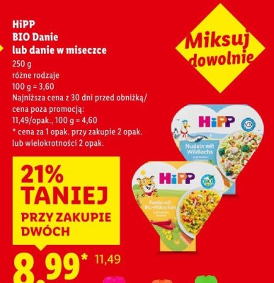 Danie w miseczce BIO różne rodzaje  promocja w Lidl