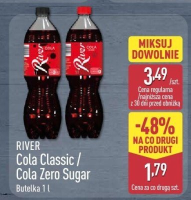 Napój gazowany Cola Zero Sugar promocja w Aldi