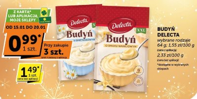 Budyń Delecta o smaku waniliowym promocja w Groszek