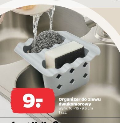Organizer do zlewu dwukomorowy promocja w Netto