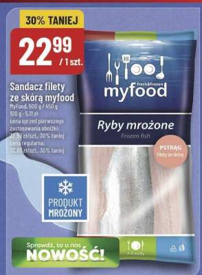 Sandacz filety ze skórą myfood promocja w POLOmarket