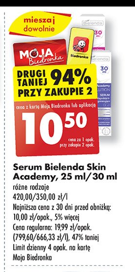 Serum nawilżająco-kojące Bielenda skin academy solution promocja