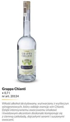 Grappa Chianti 0,7l promocja w Makro