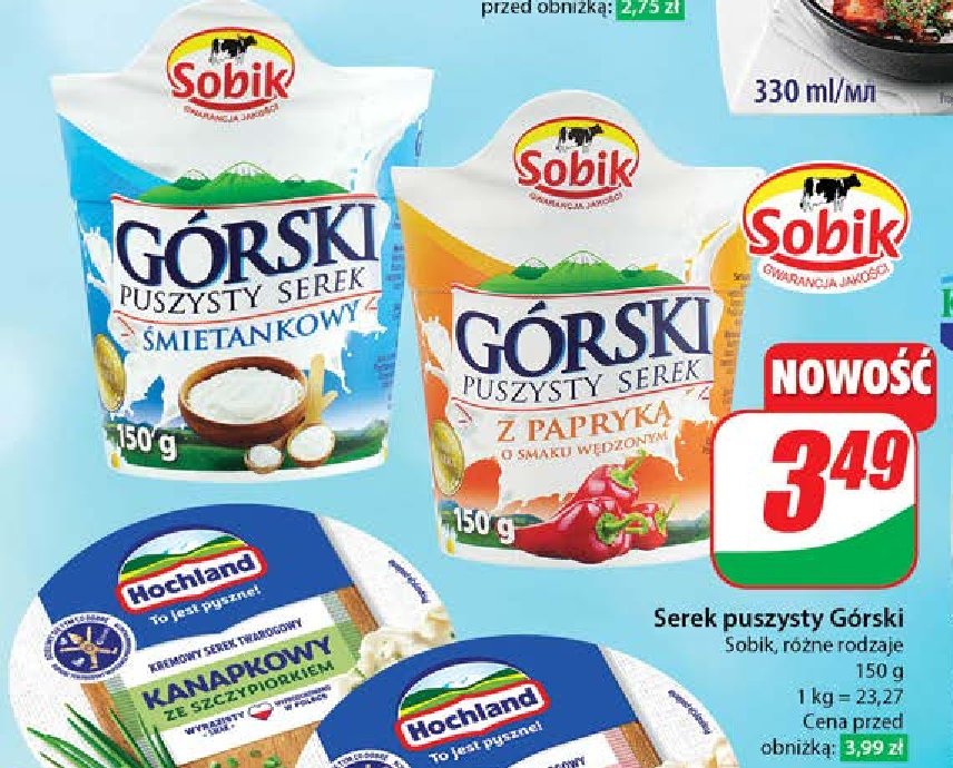 Serek puszysty z papryką Sobik górski puszysty promocja