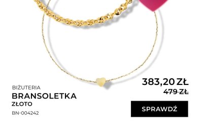 Bransoletka złoto promocja w Briju