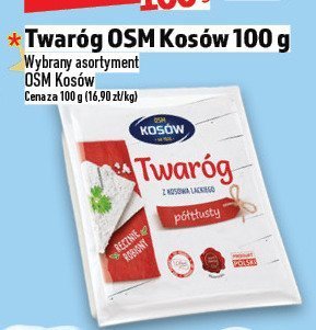Twaróg OSM Kosów 100 g promocja w TOPAZ