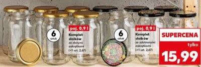 Słoiki ze złotą nakrętką 900 ml Florina (florentyna) promocja