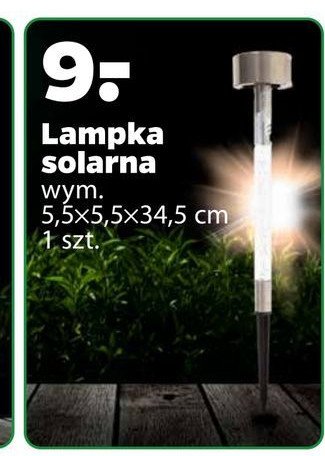 Lampa solarna na piku wys. 34.5 cm promocja