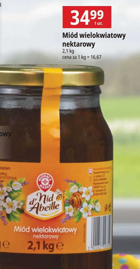 Mi贸d wielokwiatowy nektarowy Wiod膮ca marka nid d'abeille promocja