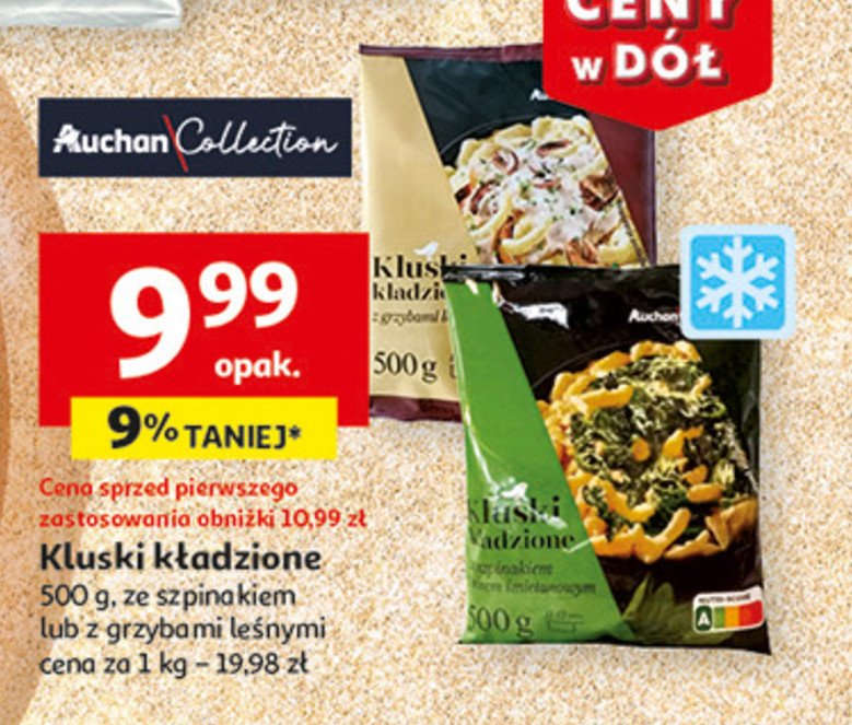 Kluski kładzione z grzybami leśnymi AUCHAN COLLECTION promocja