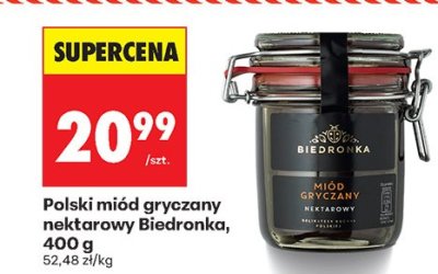 Polski miód gryczany nektarowy 400 g promocja w Biedronka