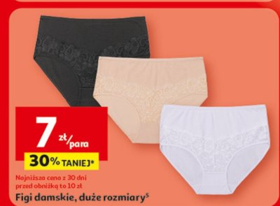 Figi damskie duże rozmiary Inextenso promocja w Auchan