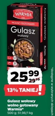 Gulasz wołowy wolno gotowany promocja w Netto