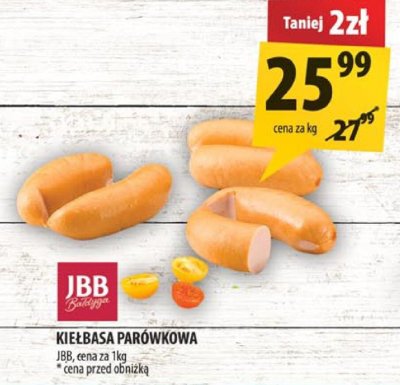 Kiełbasa parówkowa JBB promocja w Arhelan