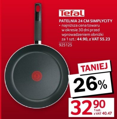 PATELNIA TEFAL 24 CM SIMPLYCITY promocja w Selgros