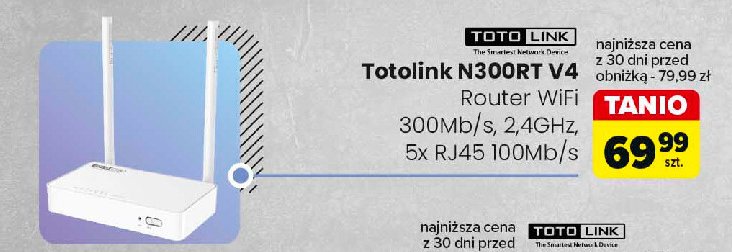 Router n300rt v4 Totolink promocja w Carrefour