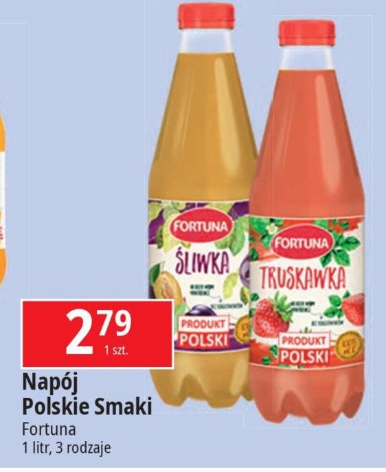 Napój truskawka Fortuna polskie smaki promocja