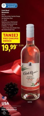 Wino Carlo Rossi Botanicals Aloe Vera lychee 750ml promocja w Lidl