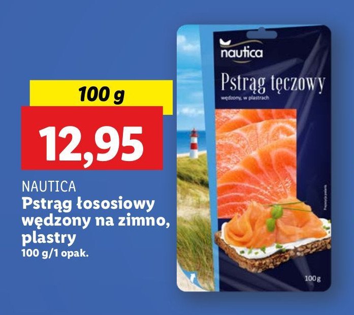 Pstrąg tęczowy łososiowy wędzony na zimno Nautica schwartz promocja w Lidl