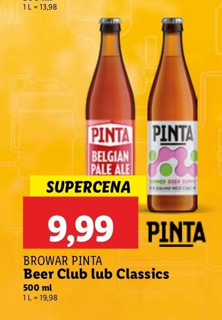 Piwo Pinta classics robust porter promocja w Lidl