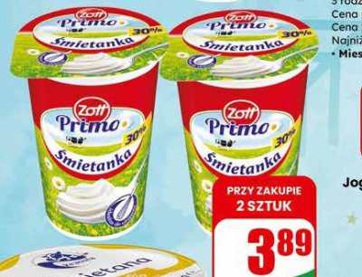 Śmietanka 30% Primo  promocja w Dino