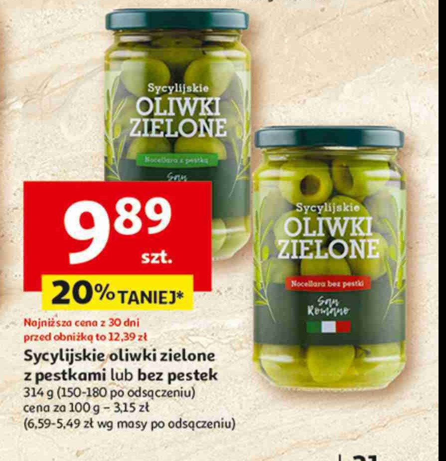 Oliwki zielone sycylijskie bez pestek SAN ROMANO promocja