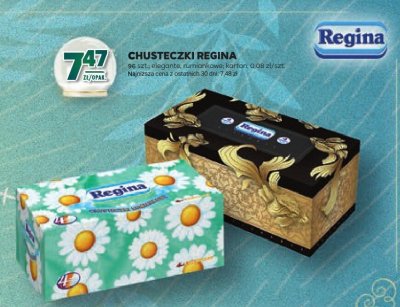 Chusteczki Regina elegante, rumiankowe, karton promocja w Stokrotka