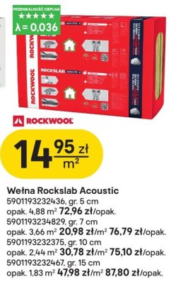 Wełna Rockslab Acoustic promocja w Castorama