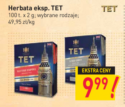 Herbata czarna ekspresowa Tet promocja