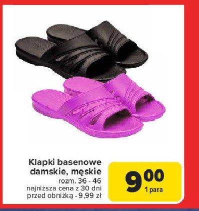 Klapki basenowe męskie promocja w Carrefour Market