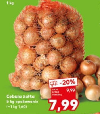 Cebula żółta 5kg  promocja w Kaufland