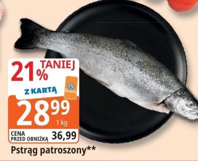 Pstrąg patroszony Jakość z natury carrefour promocja w Leclerc