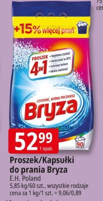 Proszek/kapsułki do prania Bryza E.H. Poland 5.85kg/60 szt. promocja w Leclerc