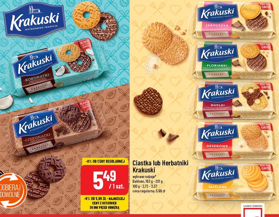 Ciastka maślane Krakuski Krakuski bahlsen promocja