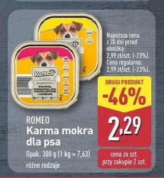 Karma dla psa z drobiem Romeo (karma) promocja
