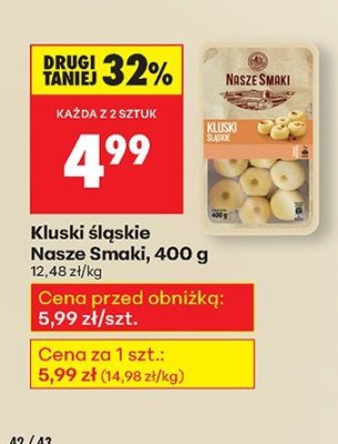 Kluski 艣l膮skie promocja w Biedronka