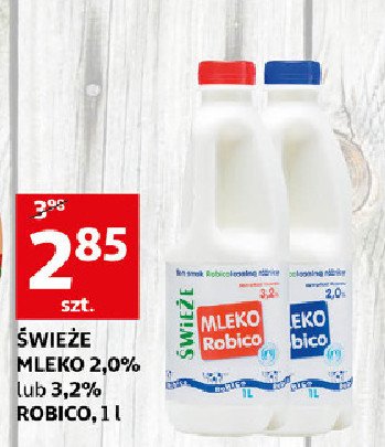 Mleko świeże 2 % Robico promocja