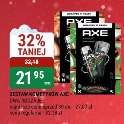 Zestaw kosmetyków AXE dwa rodzaje promocja w bi1