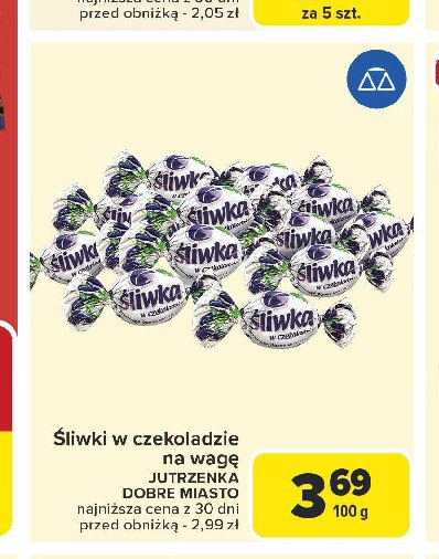 Śliwka w czekoladzie Jutrzenka dobre miasto promocja w Carrefour