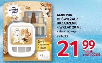 Odświeżacz urządzenie Ambi Pur + wkład 20 ml - dwa rodzaje promocja w Selgros