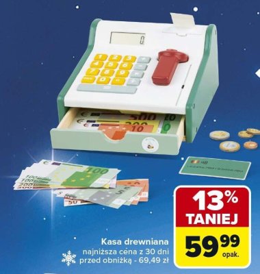 Kasa drewniana promocja w Carrefour