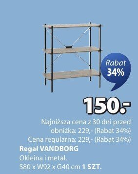 Regał VANDBORG promocja w Jysk