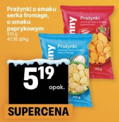 Prażynki o smaku serka wiejskiego, o smaku paprykowym Iny promocja w Delikatesy Centrum