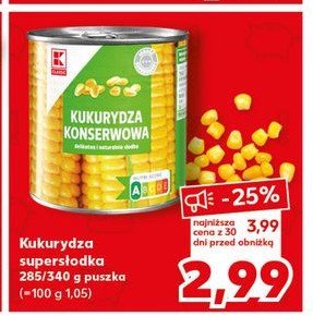 Kukurydza słodka K-classic promocja