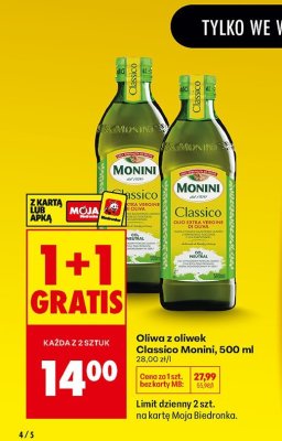 Oliwa z oliwek Classico, 500 ml promocja w Biedronka